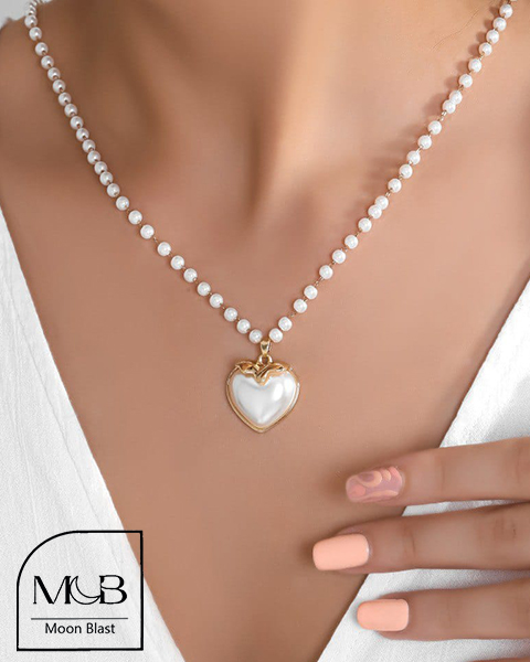 گردنبند استیل  مرواریدی مدل G1046