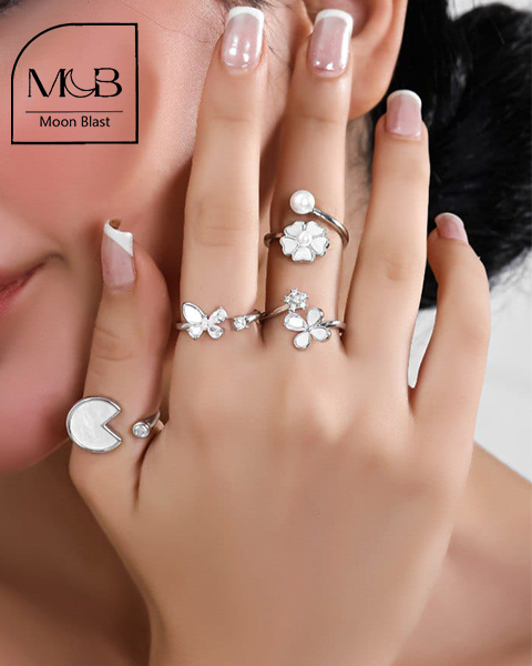 انگشتر استیل  جواهری مدل A1001