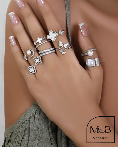 انگشتر استیل  جواهری مدل A1003