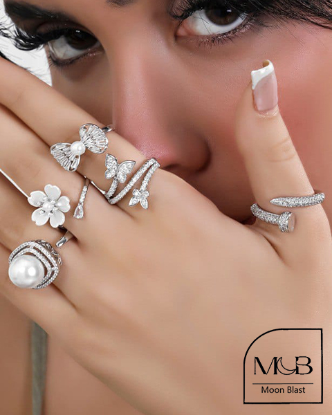 انگشتر استیل  جواهری مدل A1004