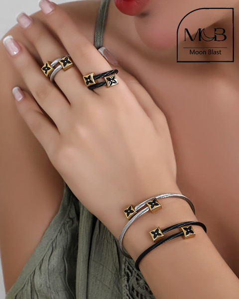 نیم ست انگشتر و دستبند مدلND1005