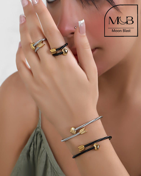 نیم ست انگشتر و دستبند مدلND1009