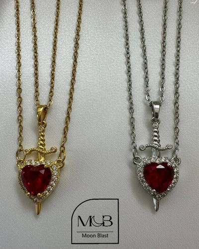 Minimal Fancy Steel Necklace G1064 – Moonblast